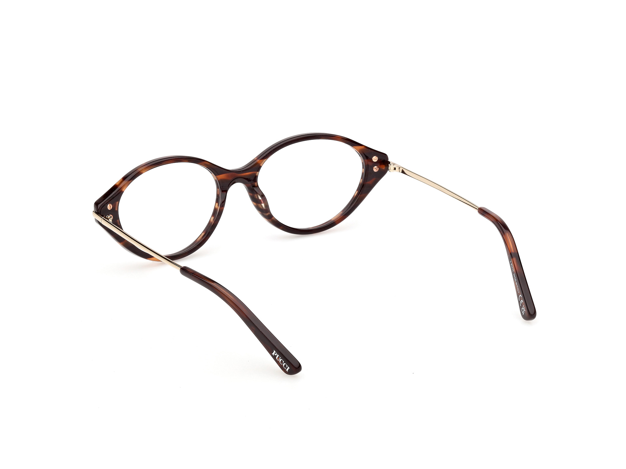 Emilio Pucci Oval Women Orange Metal Frame 1960s Emilio Pucci Pink Orange Psychedelic Printed Silk  main image 3