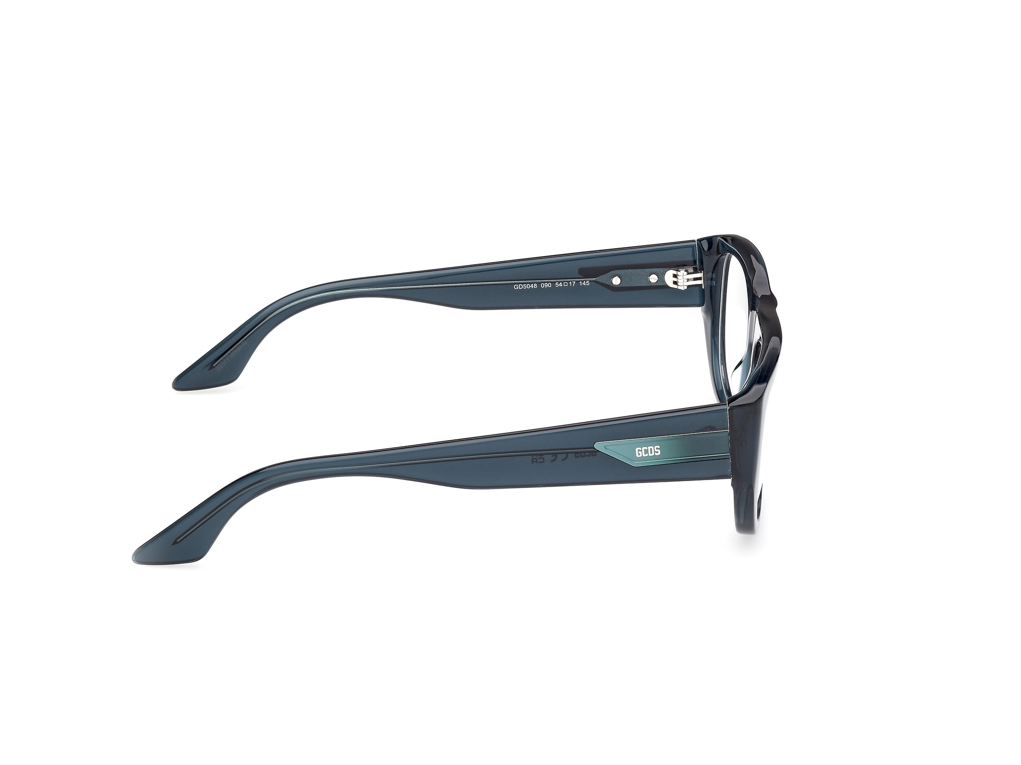 GCDS Unisex GD5023 Prescription Eyewear Frames, Crystal, 53